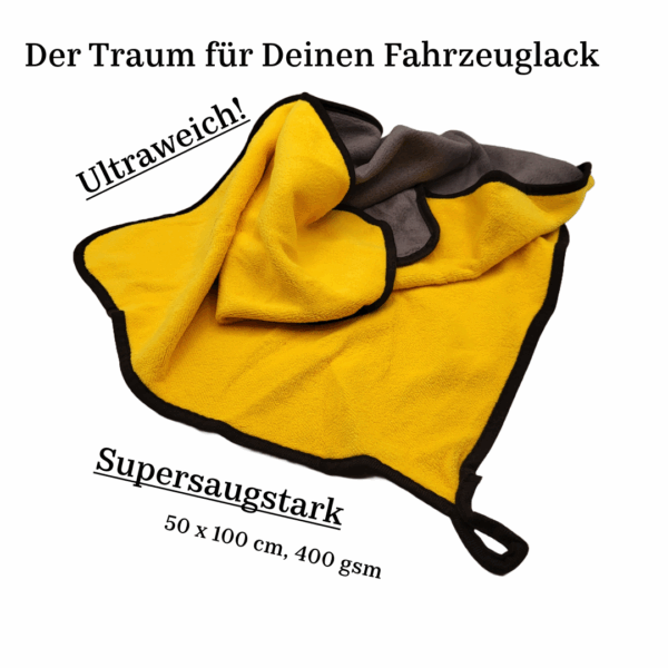 Auotmotiv Drying Towel Trockentuch XL mit unglaublicher Aufnahmekapazität von 1 Liter Flüssigkeit